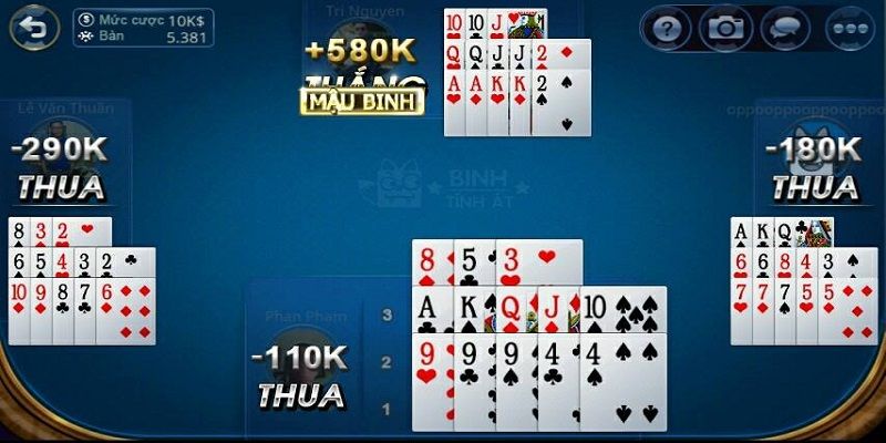 Mậu binh game bài sở hữu cách chơi thú vị